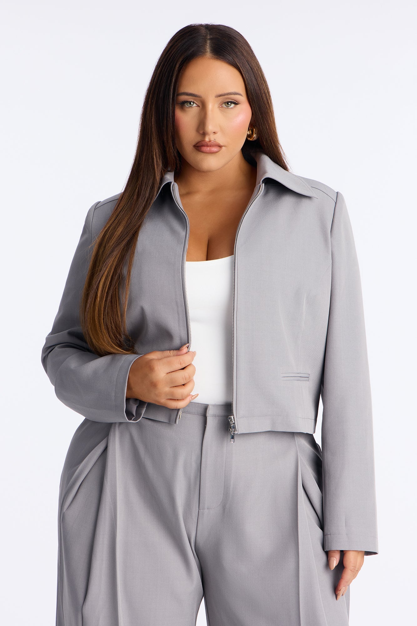 Claremont Double Zip Jacket - Grey