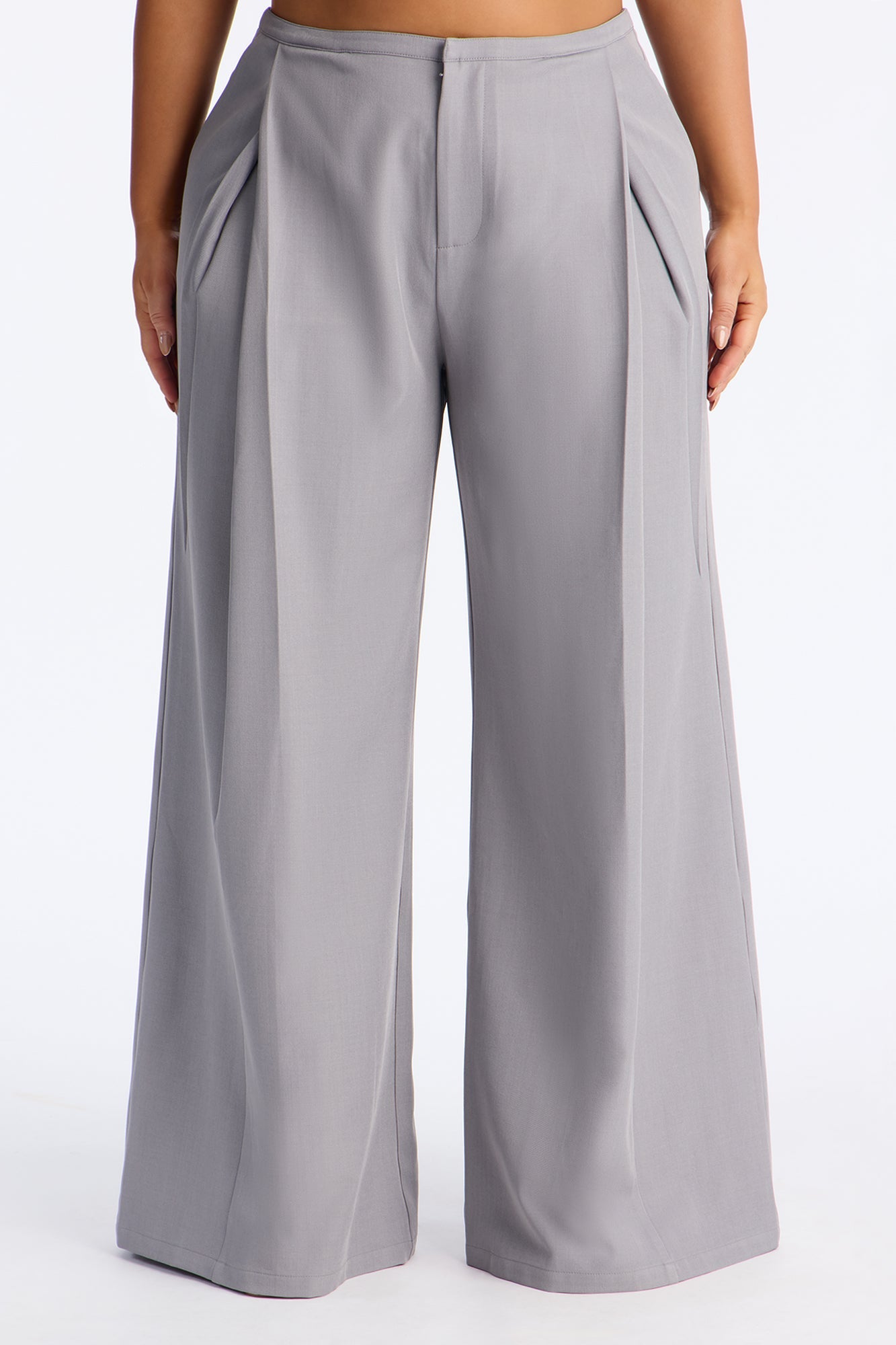 Claremont Wide Leg Trouser - Grey