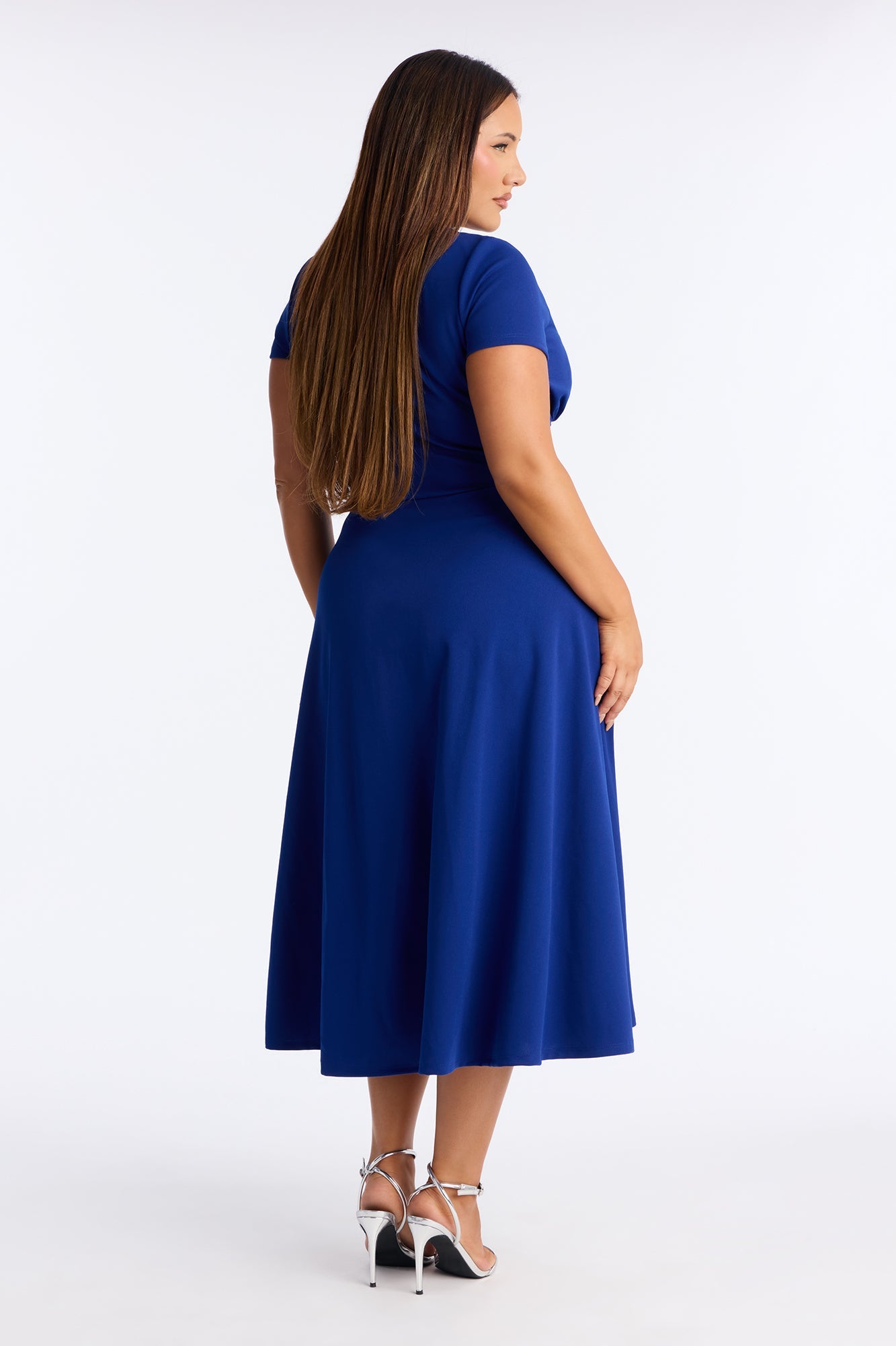 Charolette Short Sleeve Midi Dress - Navy