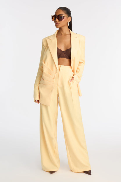 Dusk Till Dawn Wide Leg Trouser Pant 32″ - Butter Yellow