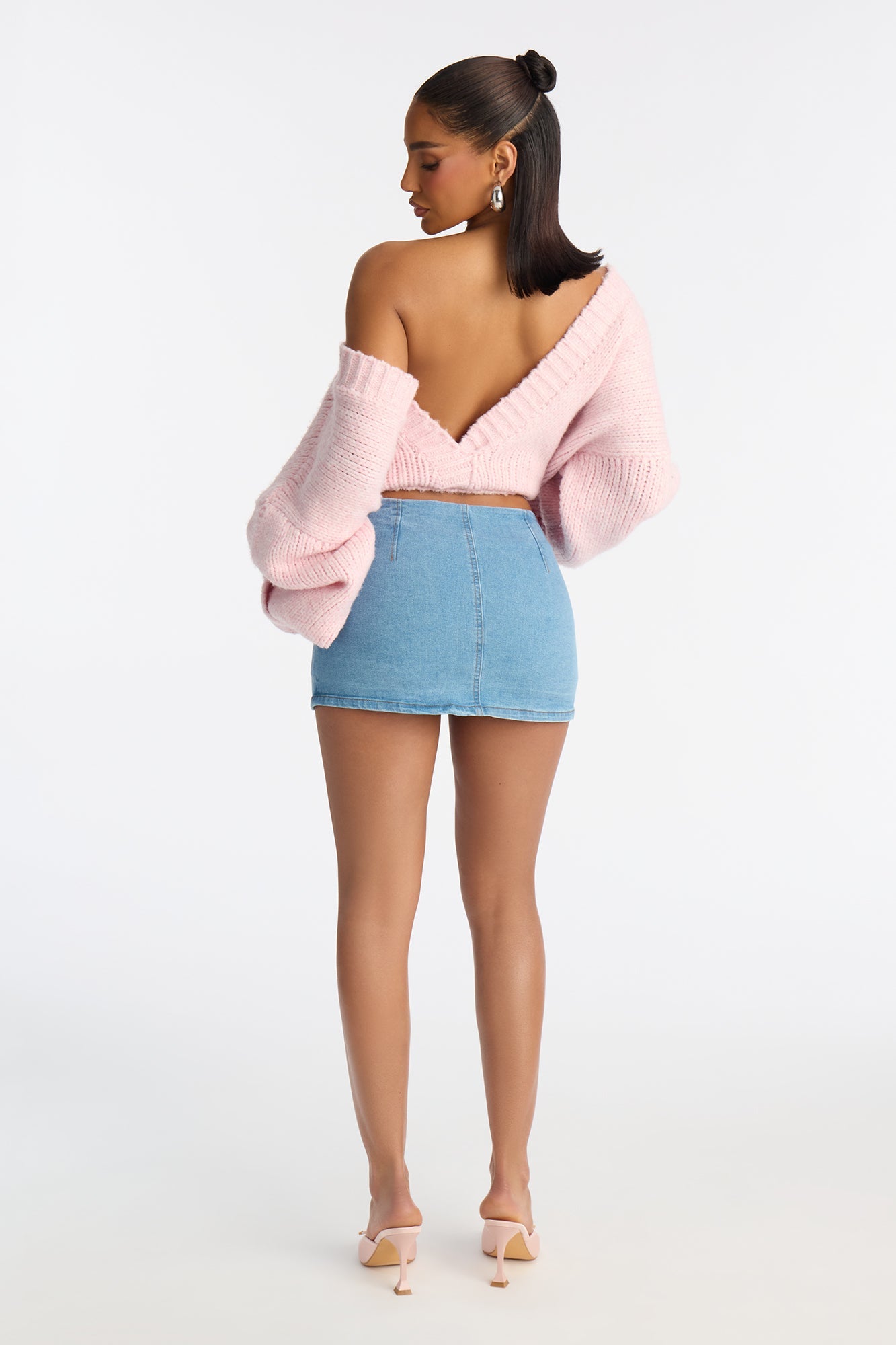 Danielle Denim Micro Mini Skort - Light Wash