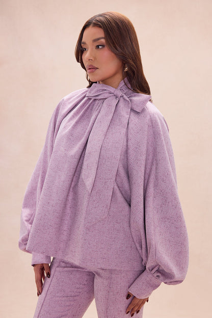 Theodora Bow Pant Set - Mauve