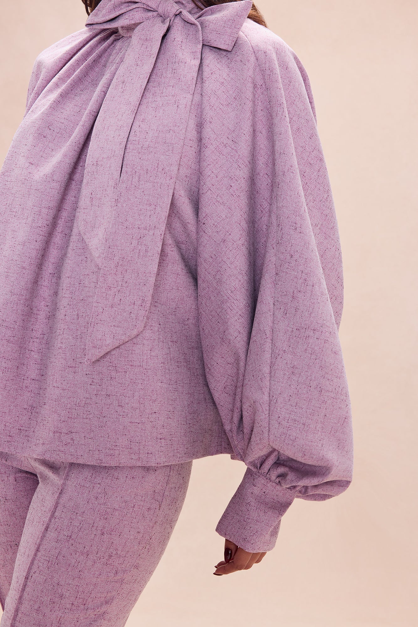 Theodora Bow Pant Set - Mauve