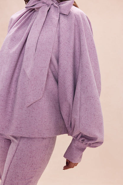Theodora Bow Pant Set - Mauve