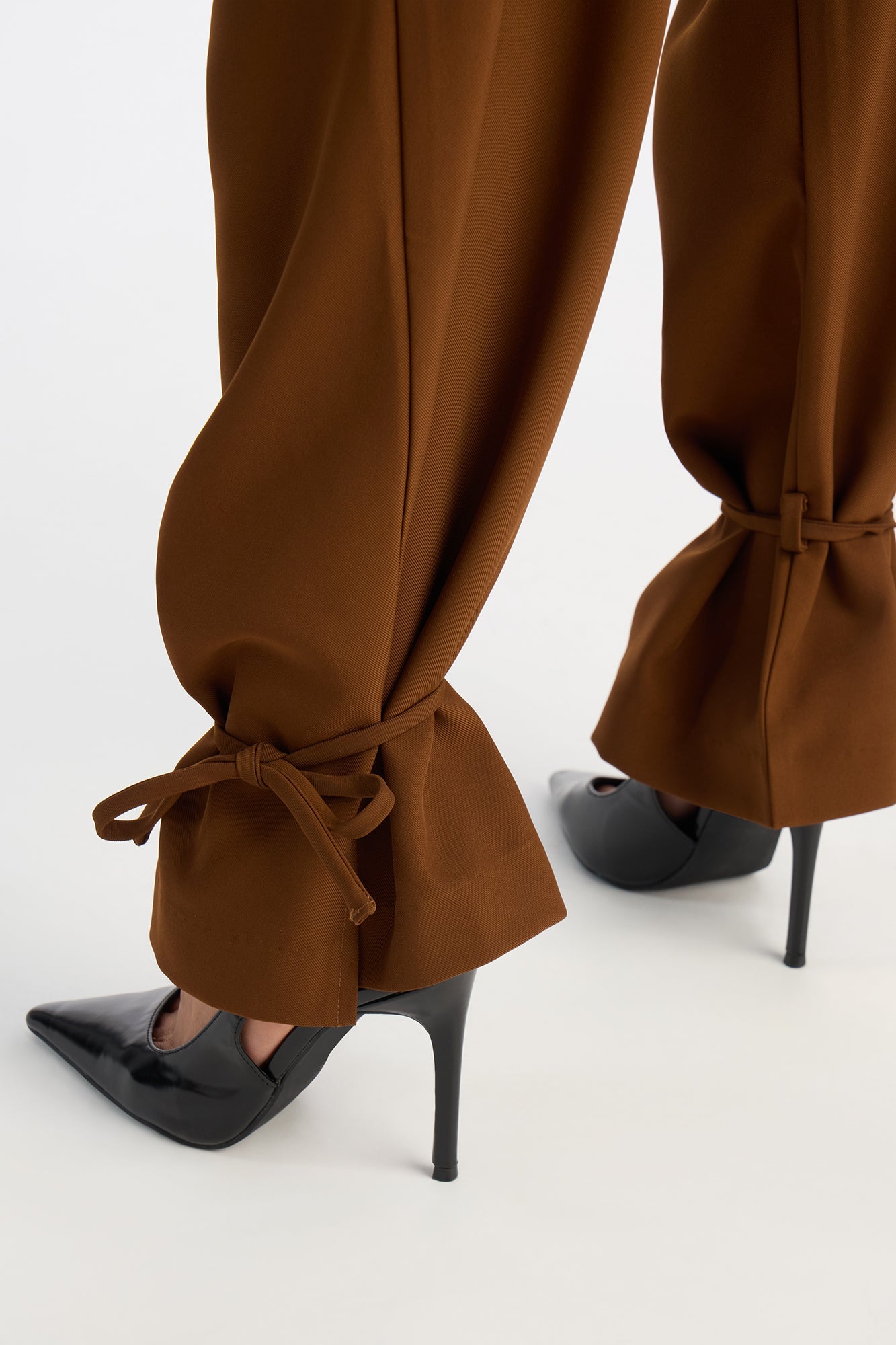 Veronica Blazer Cinched Pant Set - Brown