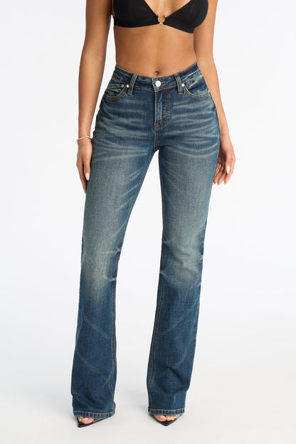 My Vibe Mid Rise Stretch Bootcut Jeans - Vintage Wash