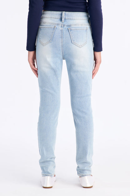 Mini Kalisha Stretch Ripped Skinny Jeans - Light Wash