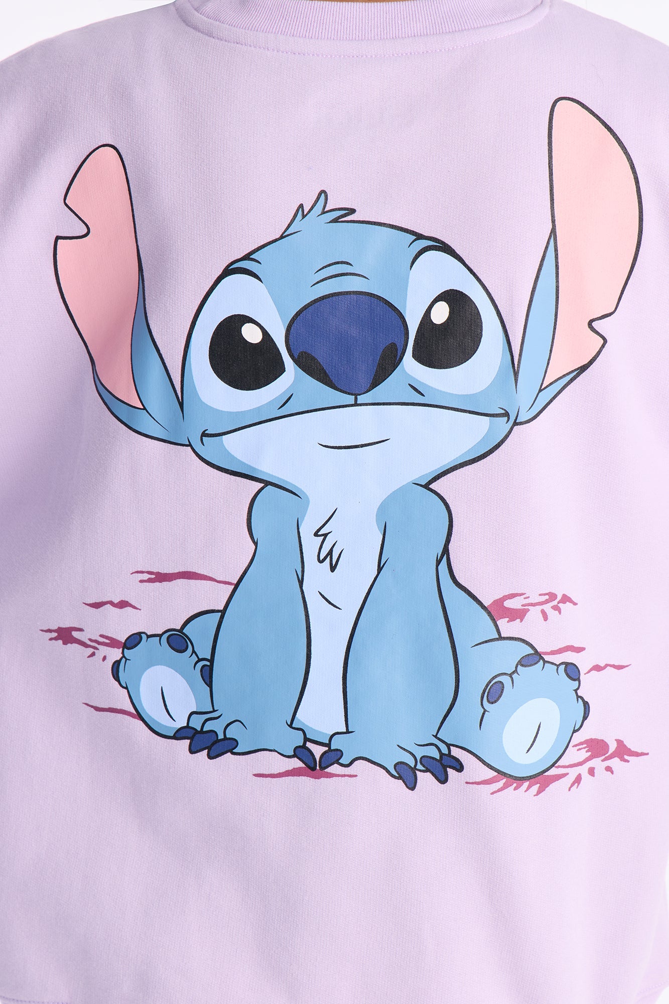 Mini Stitch And His Ohana Front/Back Crew Neck Sweatshirt - Ivory