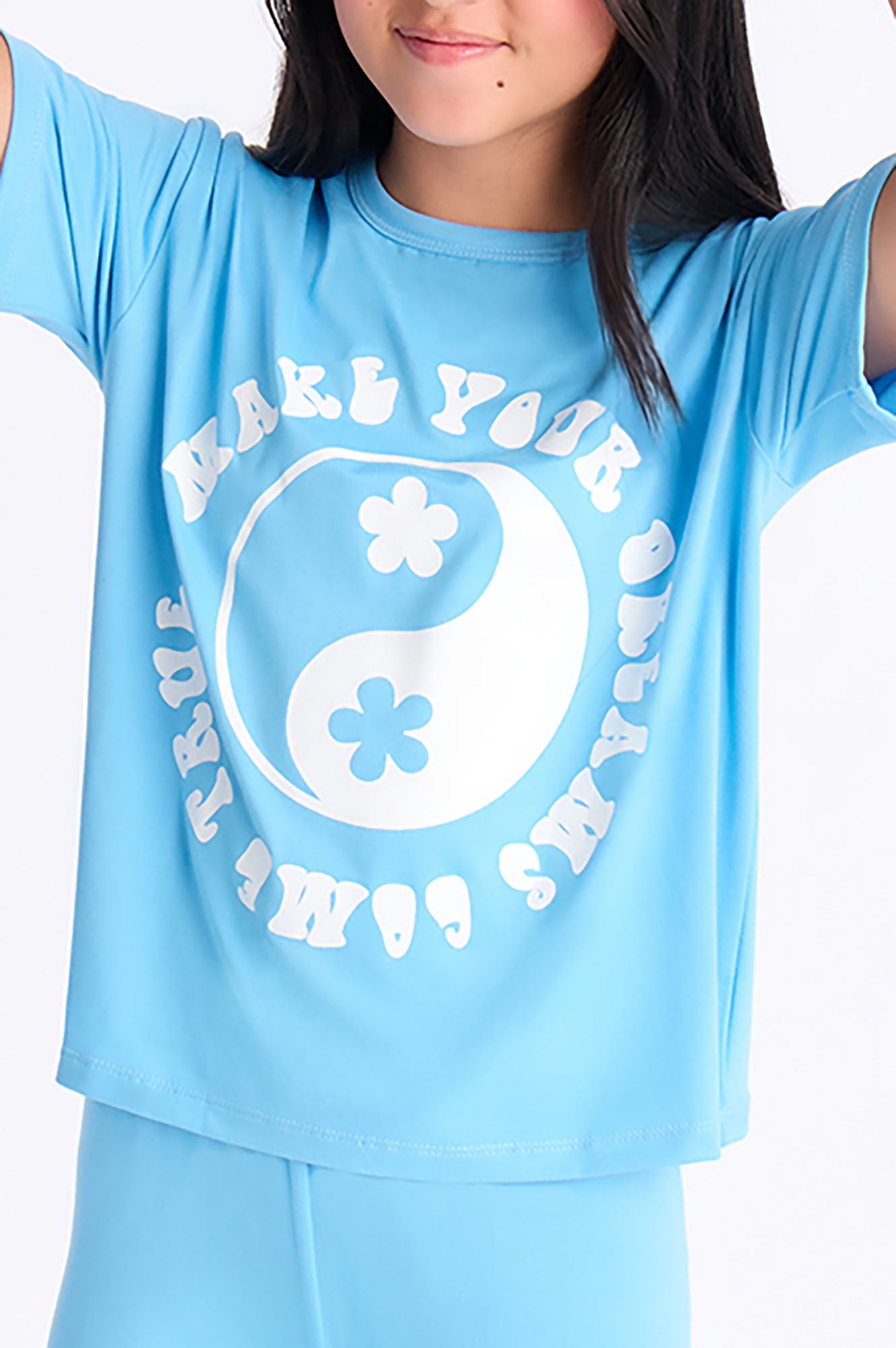 Mini Make Your Dreams Come True Legging Set - Light Blue