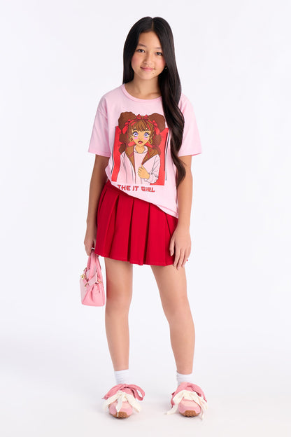 Mini The It Girl Short Sleeve Tee - Light Pink