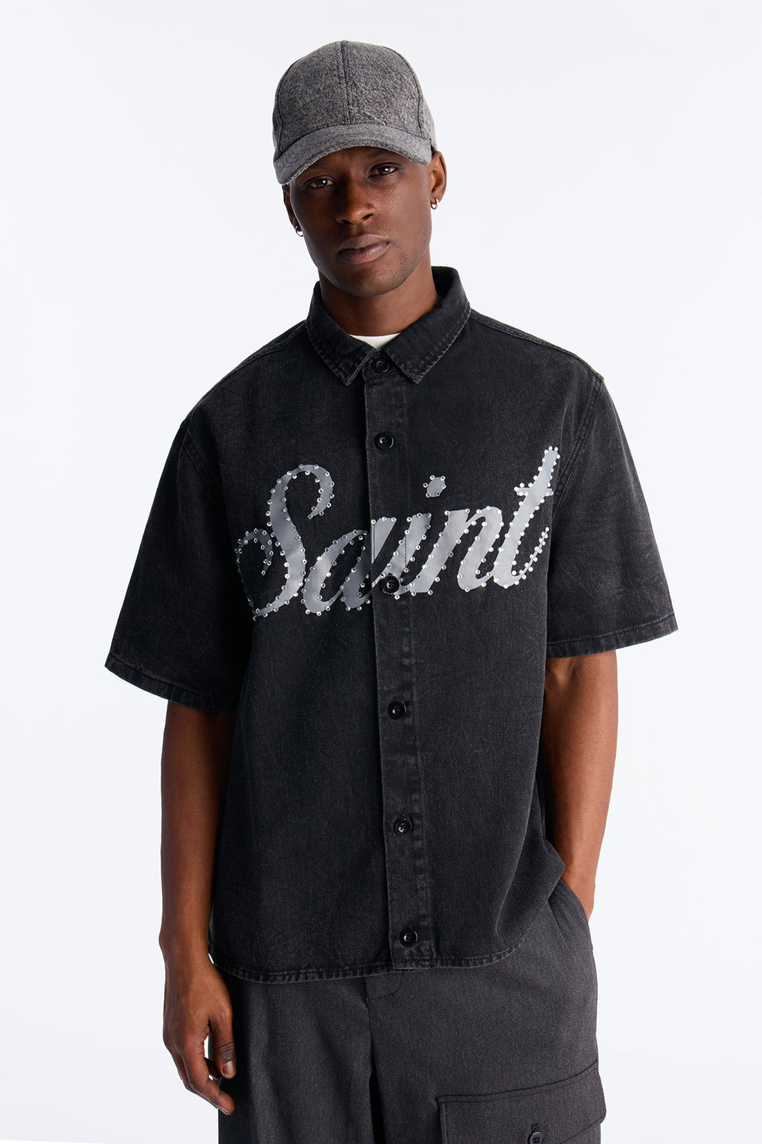 Saint Blaze Button Up Shirt - Black Wash