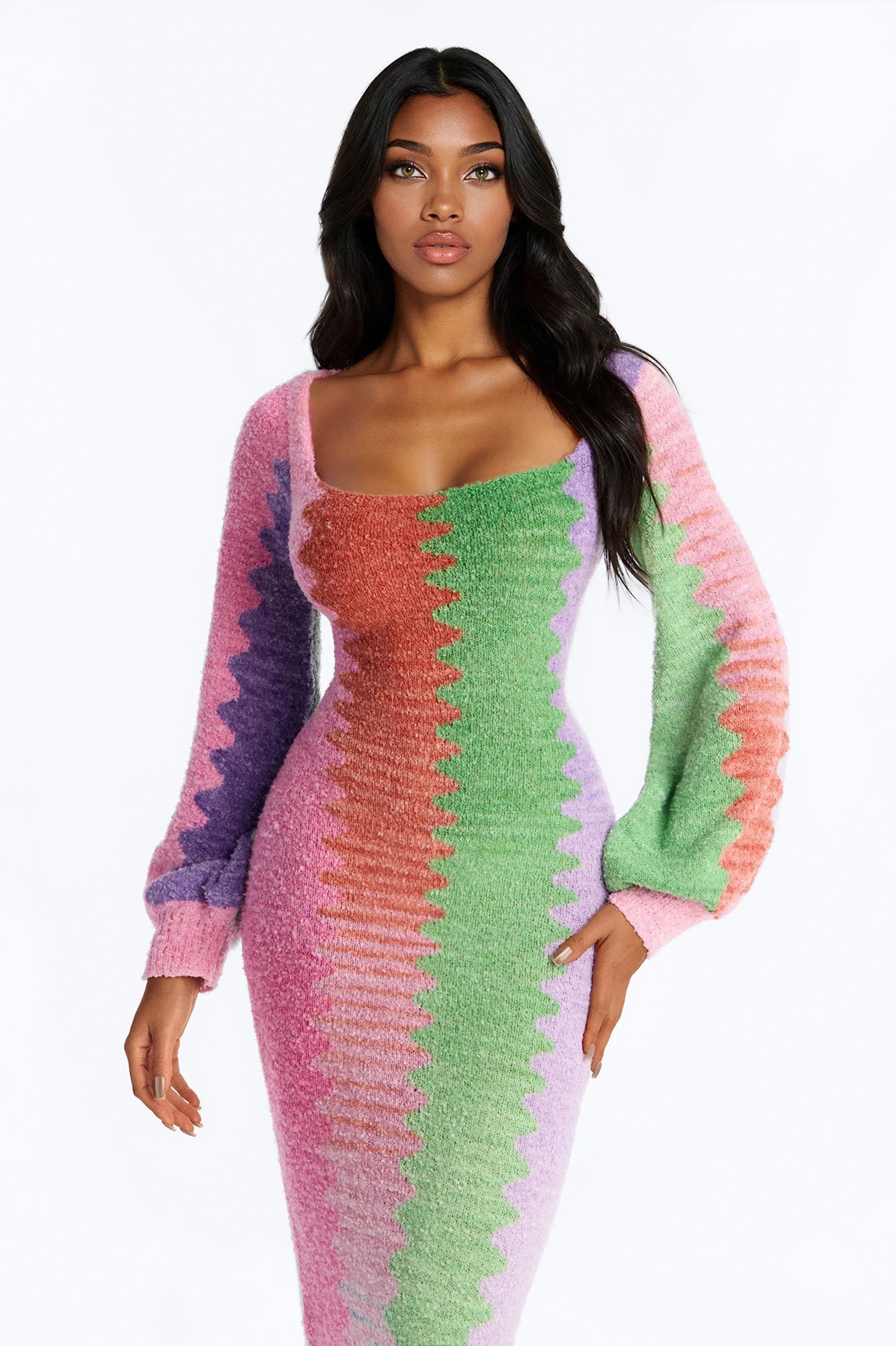 Joslyn Sweater Maxi Dress - Multi Color