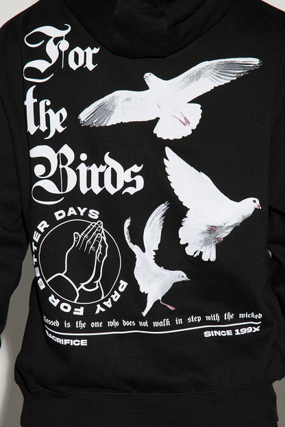 For The Birds Hoodie - Black