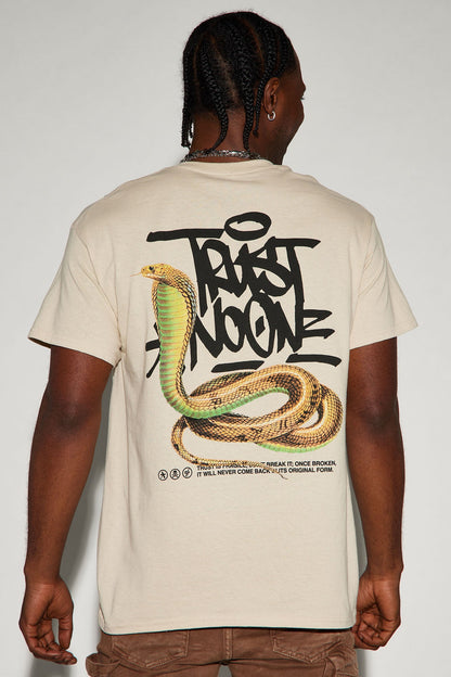 Beware Of Snakes Short Sleeve Tee - Tan