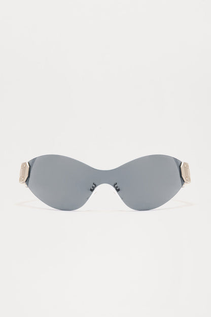 Lit Shield Sunglasses - White