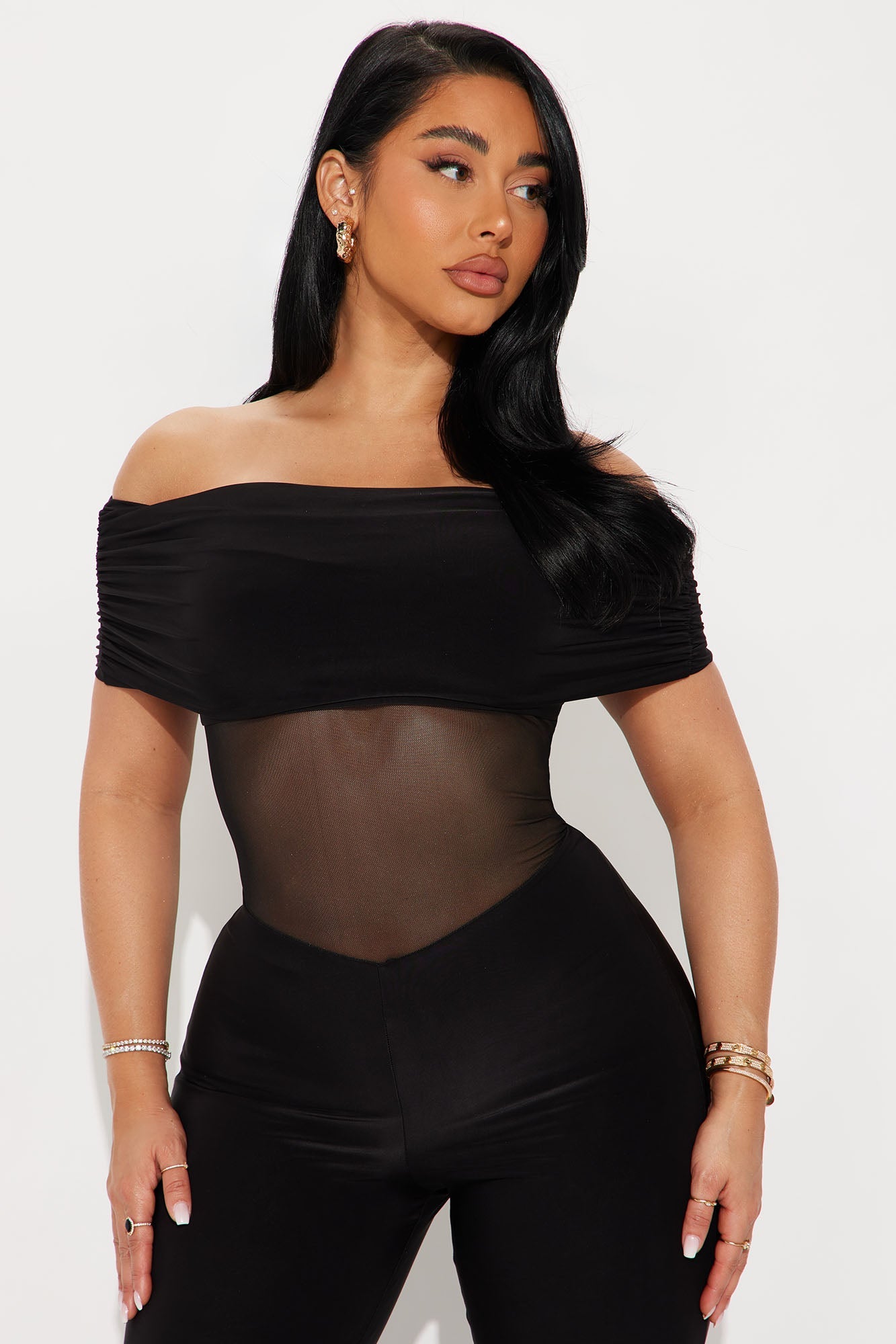 Call Me Mesh Jumpsuit - Black