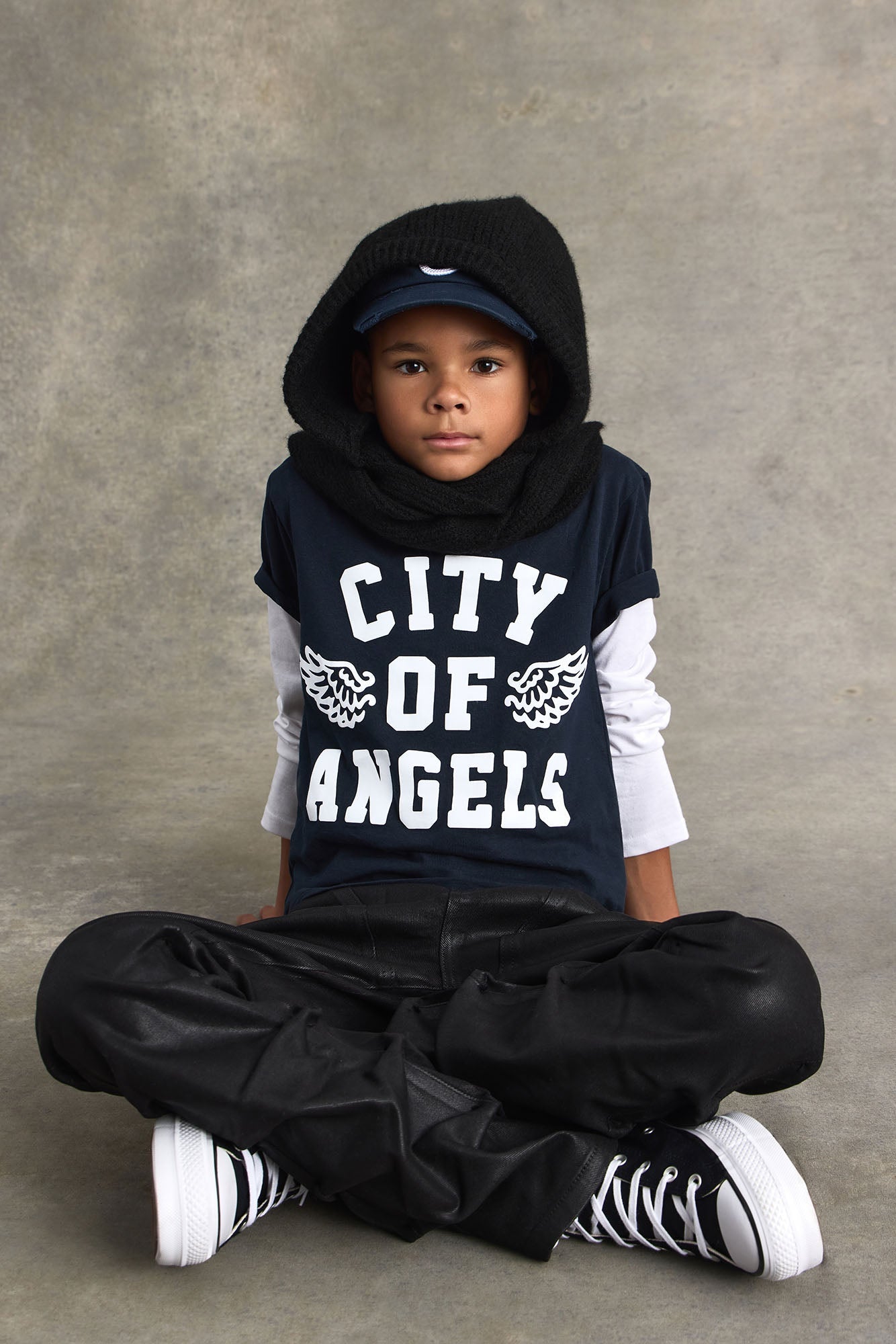 Mini City Of Angels Short Sleeve Tee - Navy