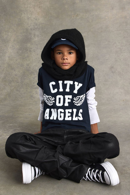 Mini City Of Angels Short Sleeve Tee - Navy