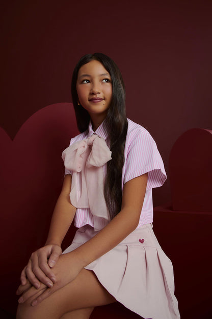 Mini By The Bay Striped Shirt - Pink/combo