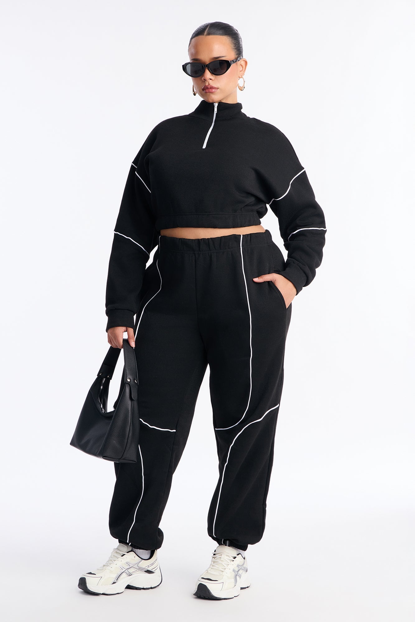 Weekend Chill Fleece Jogger Pant Set - Black