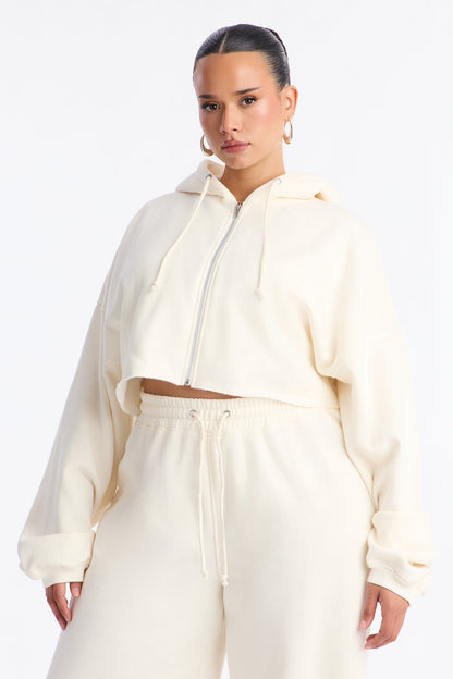On The Go Fleece Pant Set - White