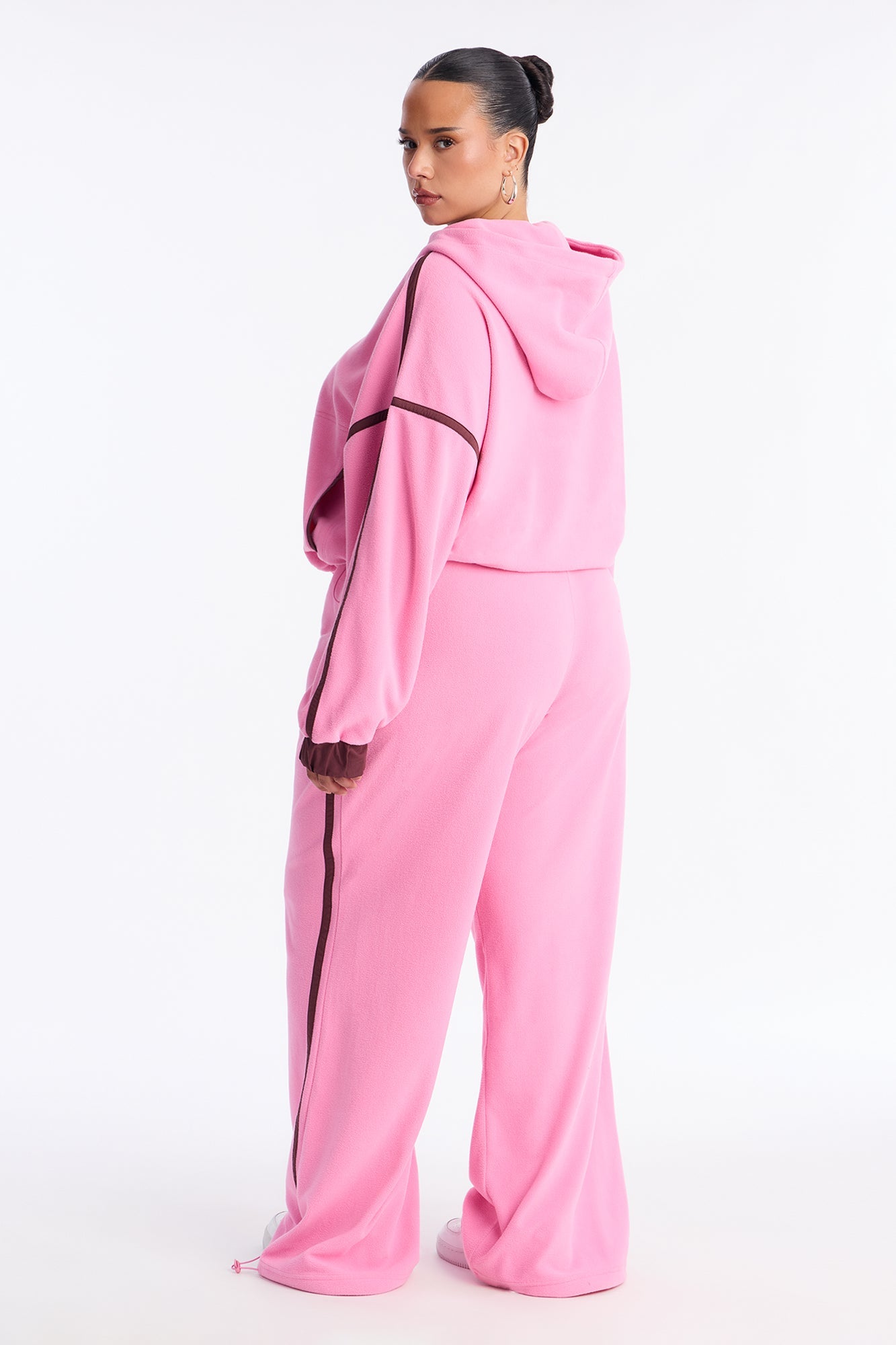 No Rush Polar Fleece Pant Set - Pink