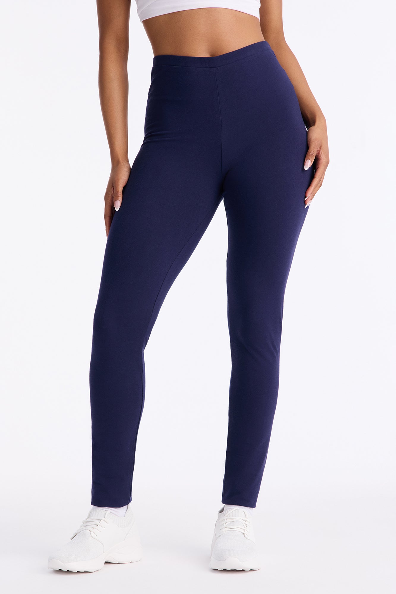 Quinn Mid Rise Every Day Cotton Legging 29″ - Navy