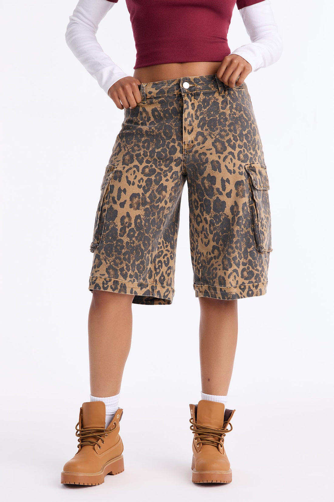Sneak Attack Leopard Cargo Bermuda Short - Leopard