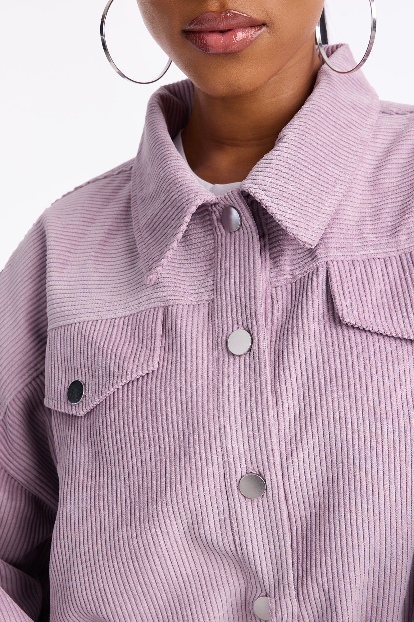 Road Tripping Corduroy Jacket - Lilac