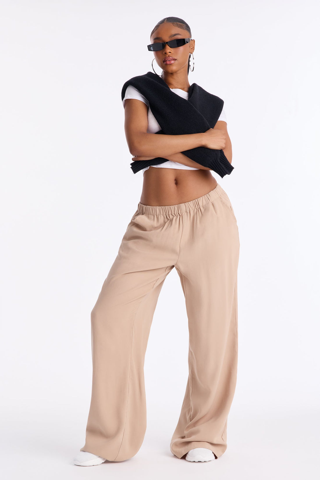 Coffee Break Straight Leg Pant 33″ - Beige