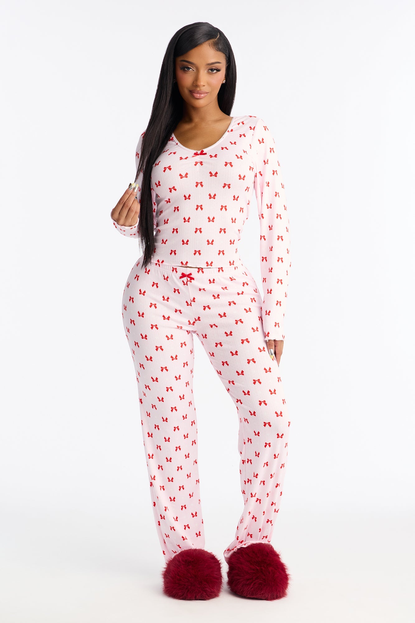 Always Lovely Pointelle PJ Pant Set - Pink