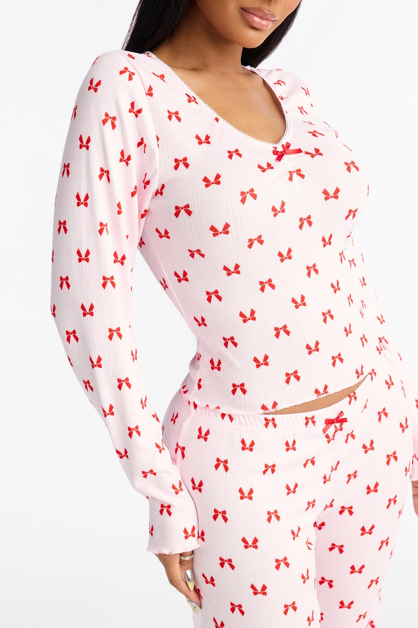 Always Lovely Pointelle PJ Pant Set - Pink