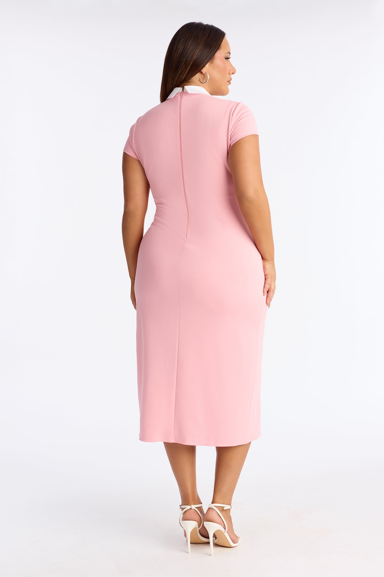 Pretty And Smart Body Sculpting Midi Dress - Pink