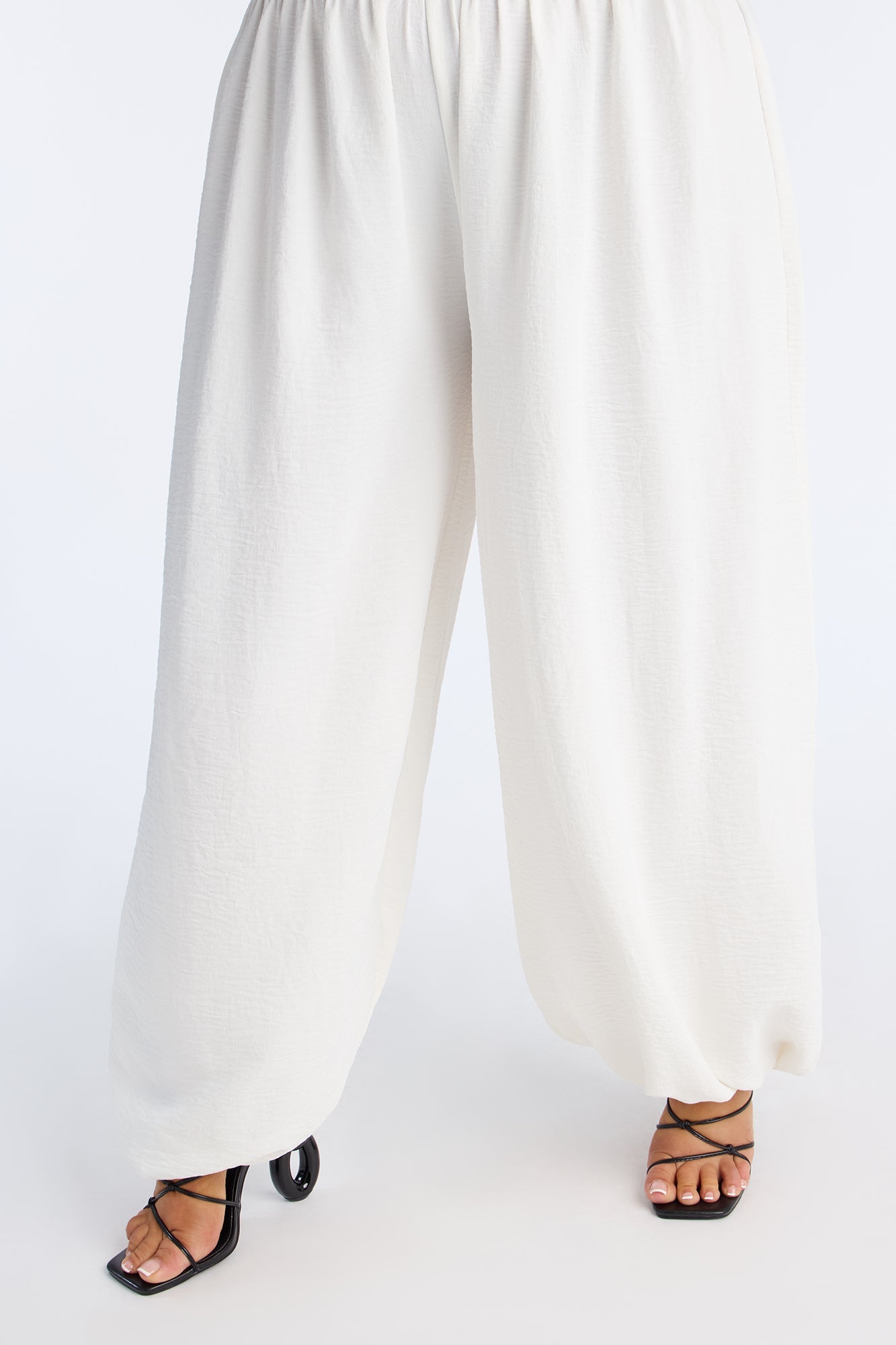 Megan Contrast Trim Balloon Wide Leg Jumpsuit - Black
