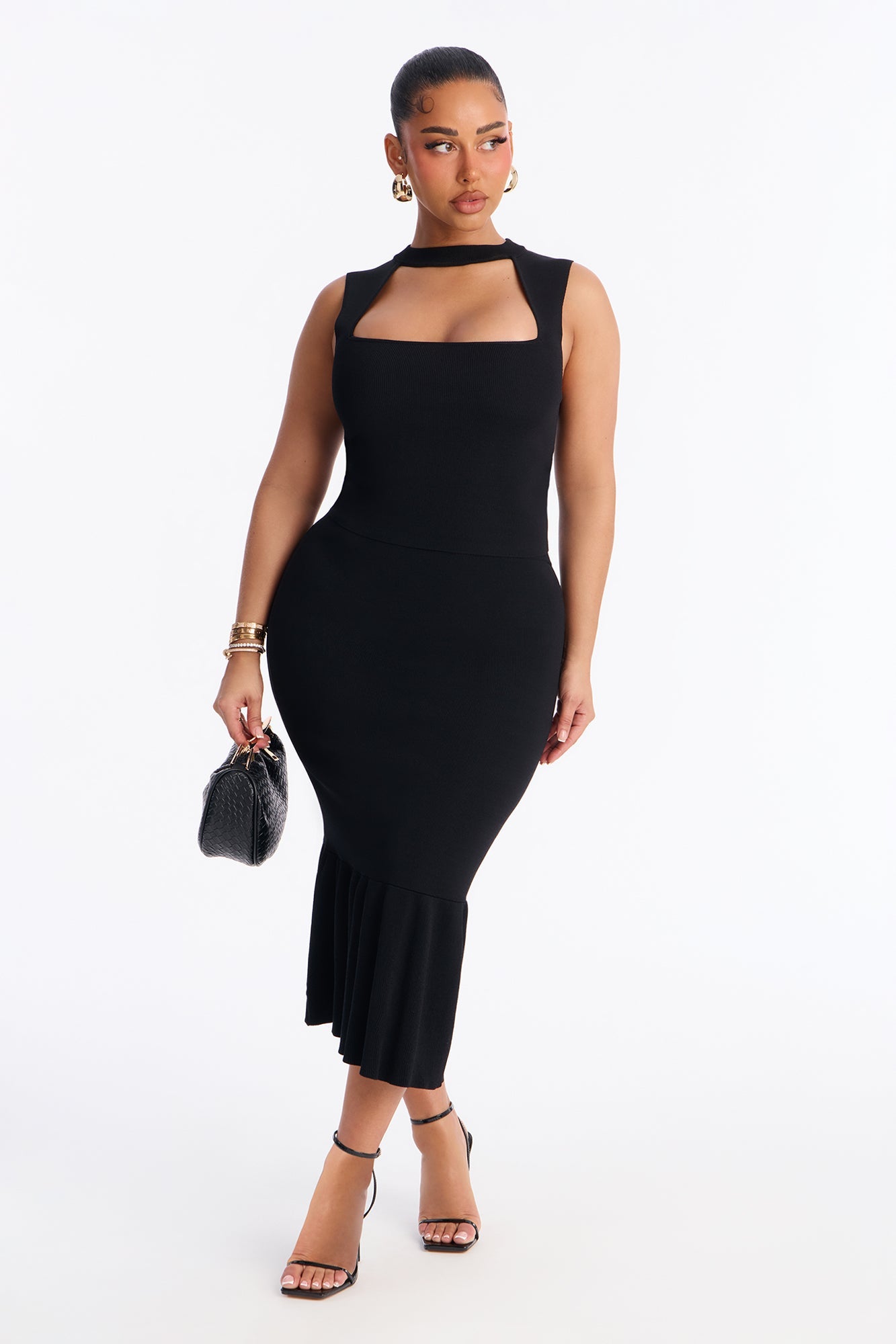 Bound To You Bandage Skirt Set - Black