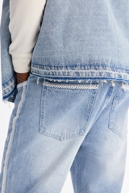 Slim Crochet Jean - Light Blue Wash