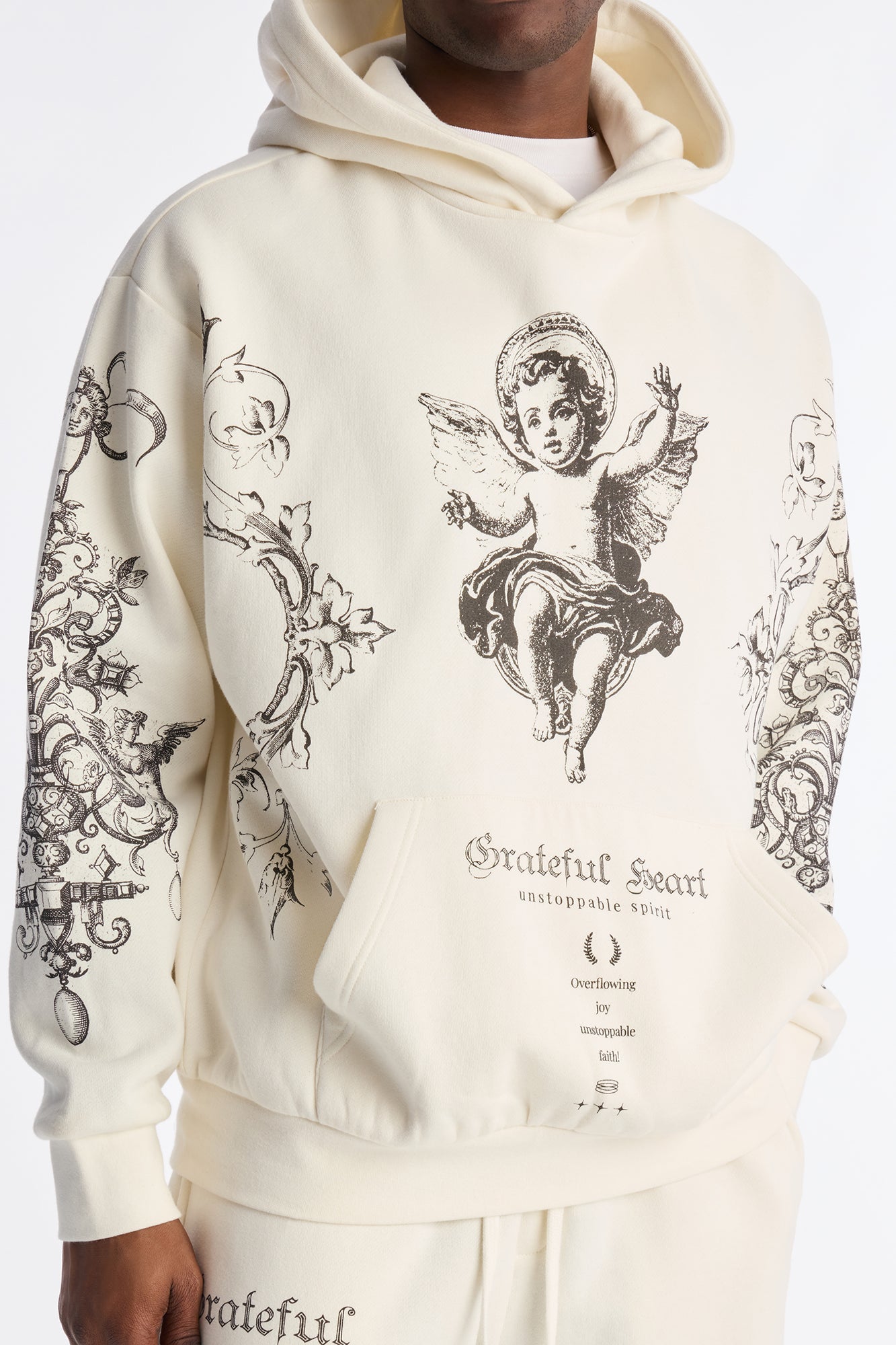 Grateful Heart Hoodie - Cream