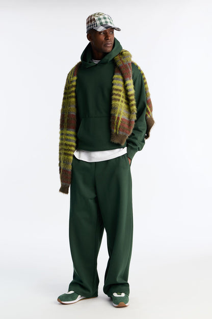 Structured Fleece Hoodie - Green
