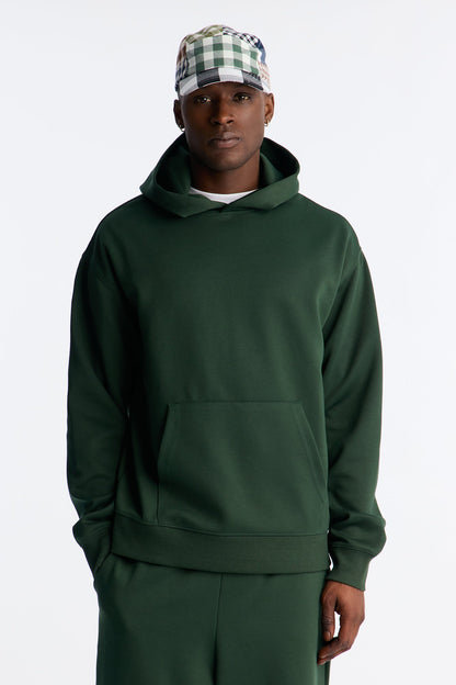 Structured Fleece Hoodie - Green