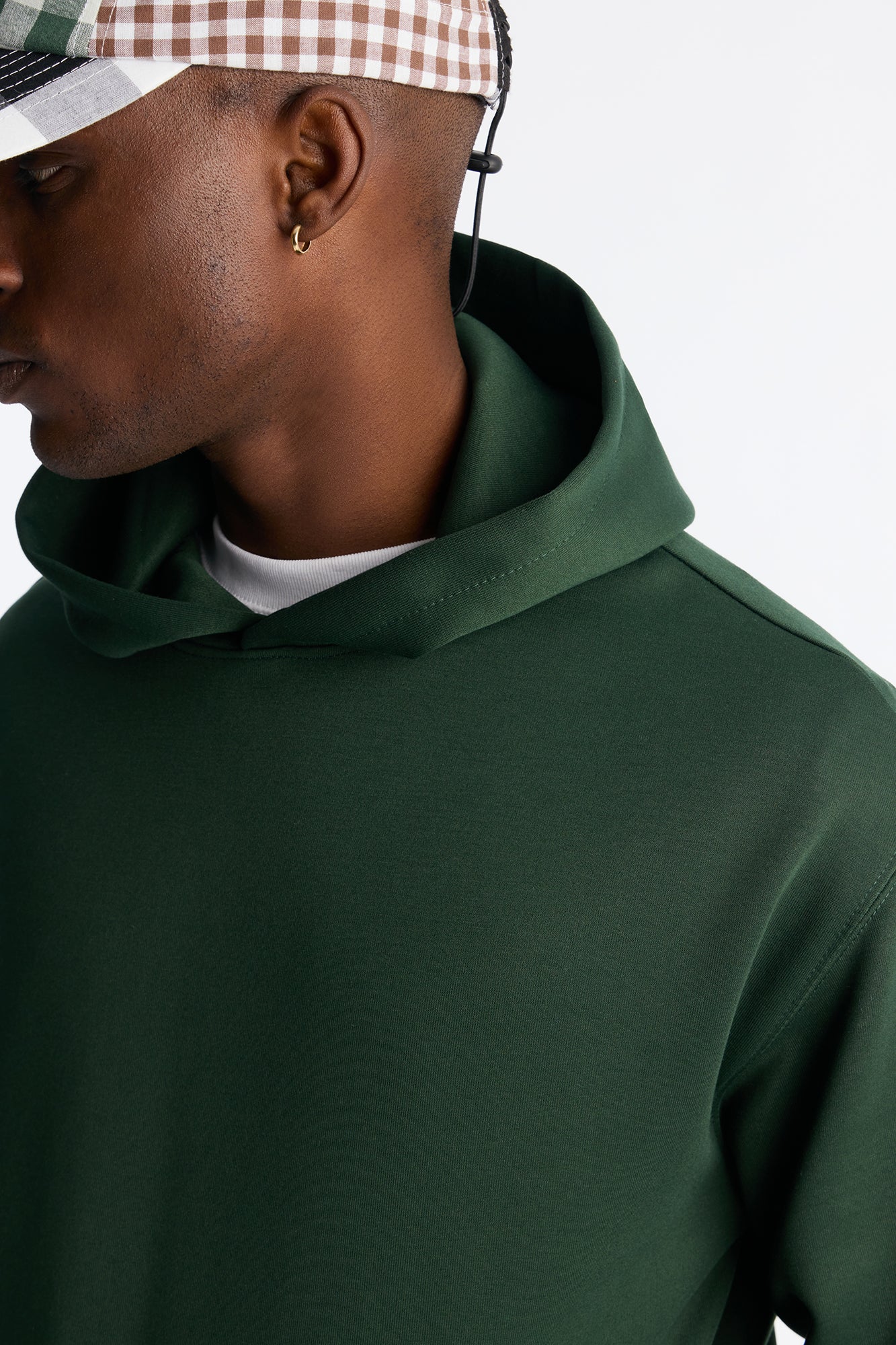 Structured Fleece Hoodie - Green