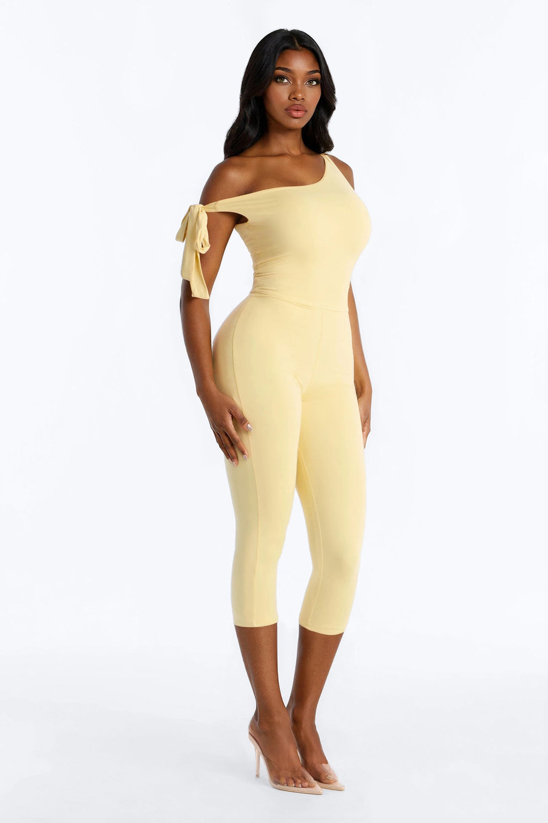 Sweet Like Candy Capri Jumpsuit - Butter Yellow