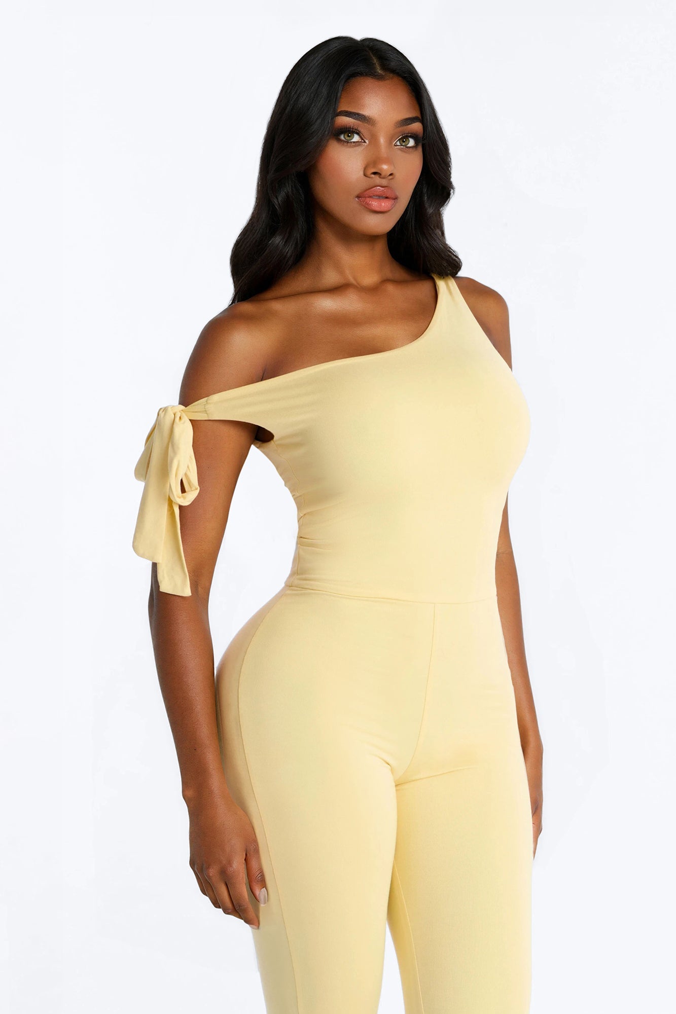 Sweet Like Candy Capri Jumpsuit - Butter Yellow