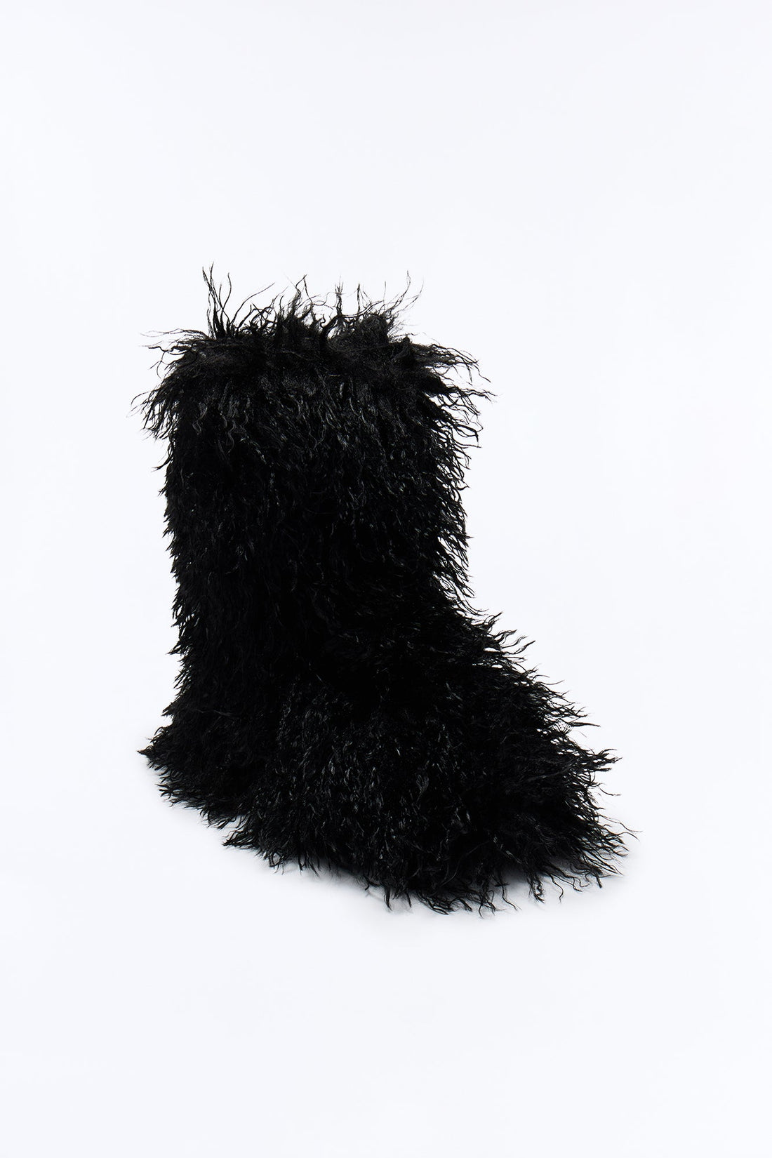 Freeze Faux Fur Booties - Black