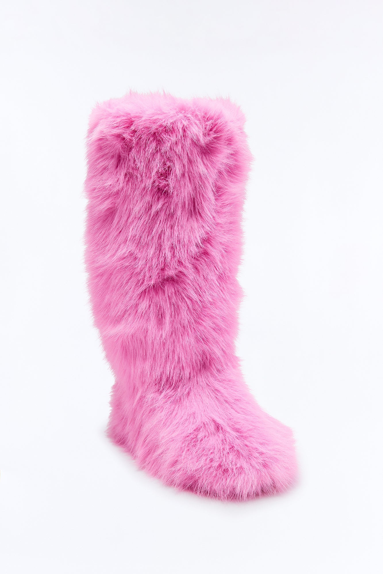 Fireside Faux Fur Boots - Pink