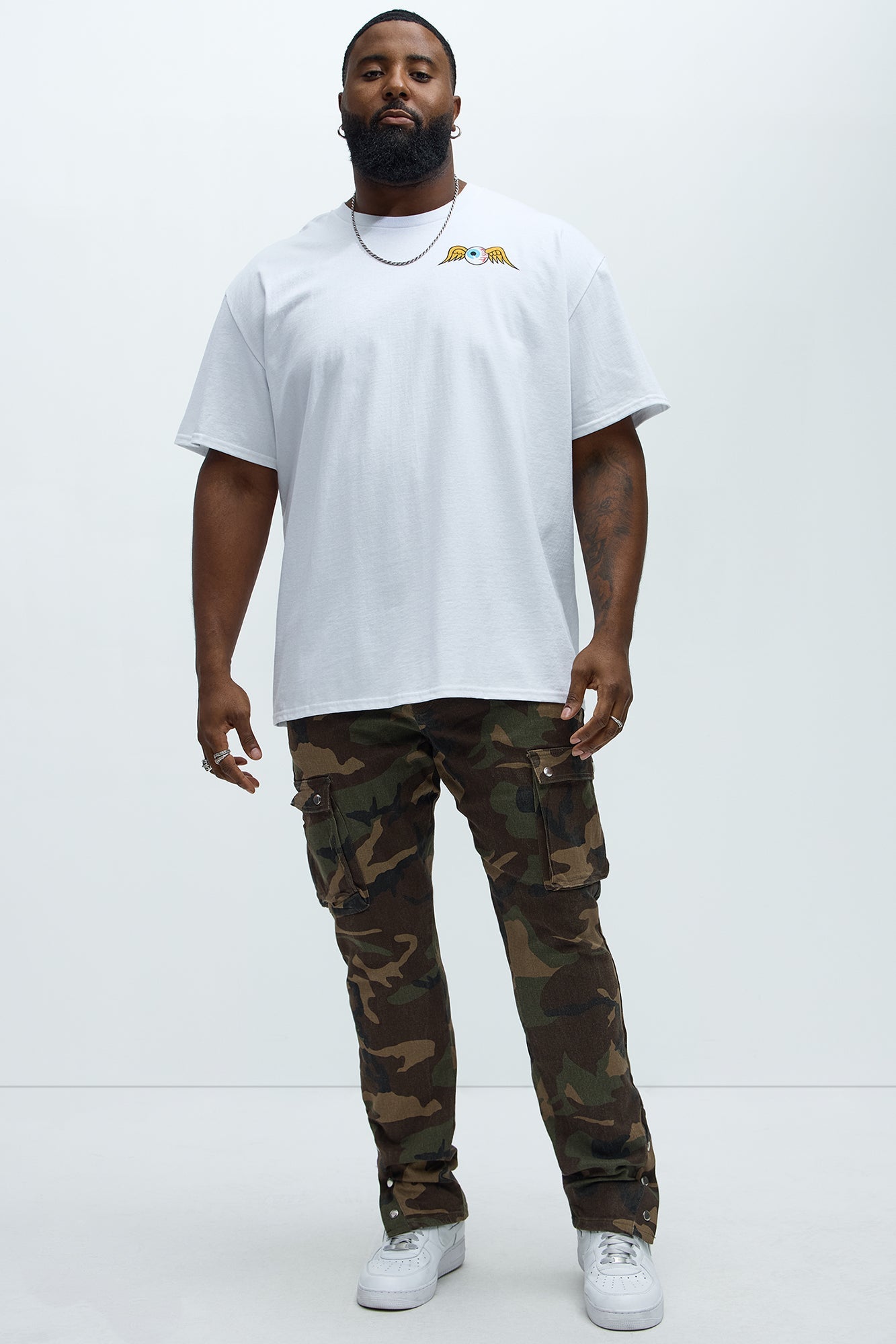 Von Dutch Flying Eyeball Short Sleeve Tee - White