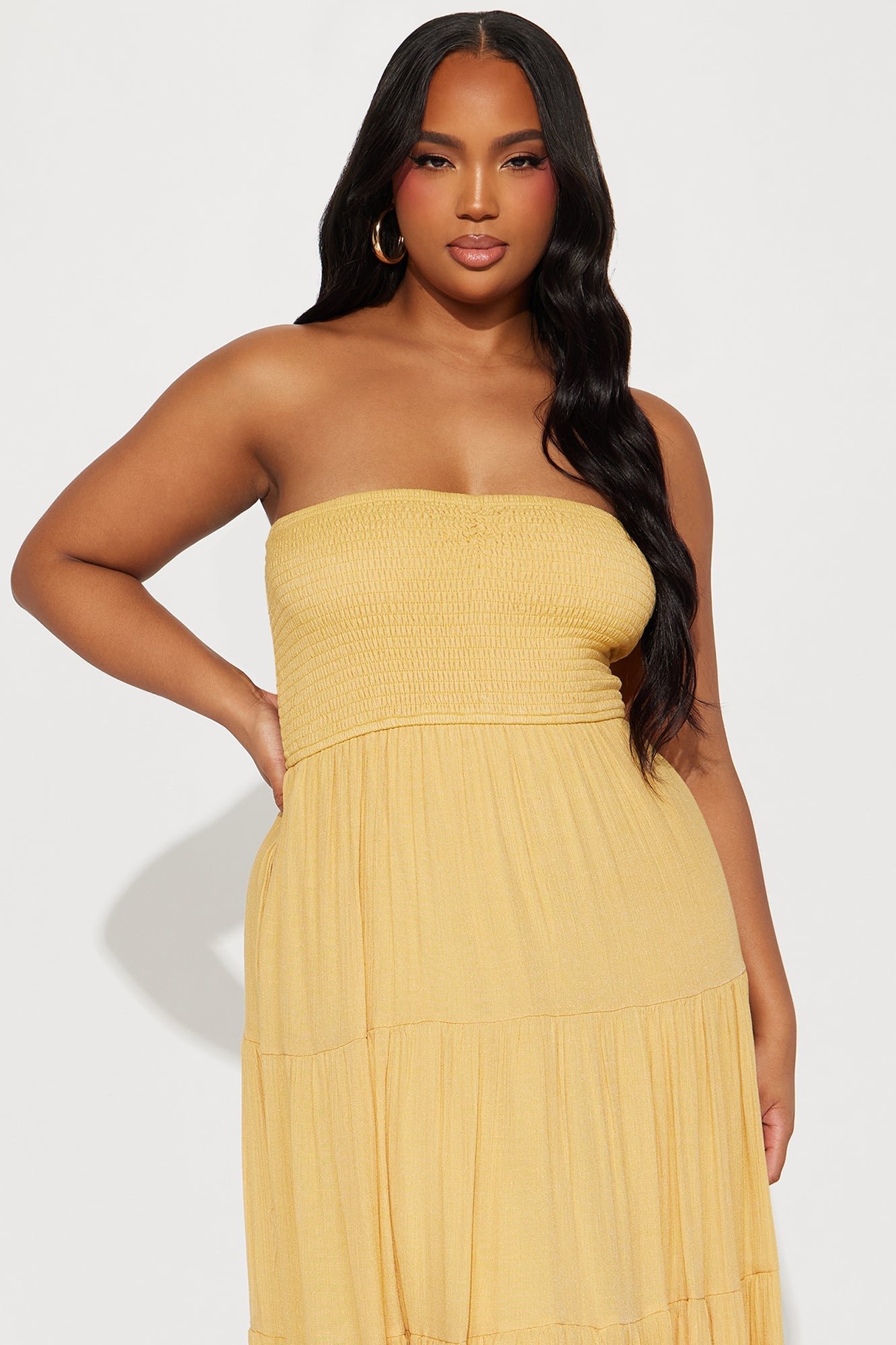 Juliette Tube Maxi Dress - Mustard