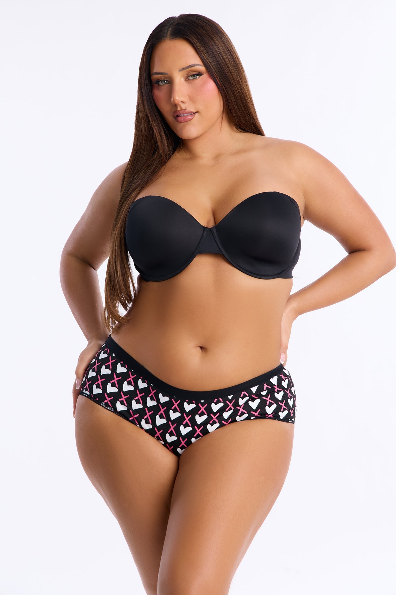 Flirty Hugs Boyshort Panty - Black/combo