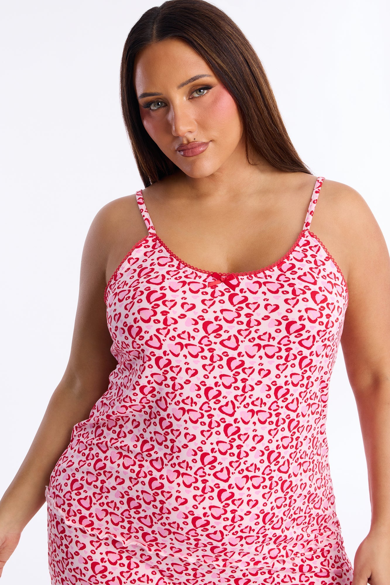 Crazy In Love Cami PJ Short Set - Pink/combo