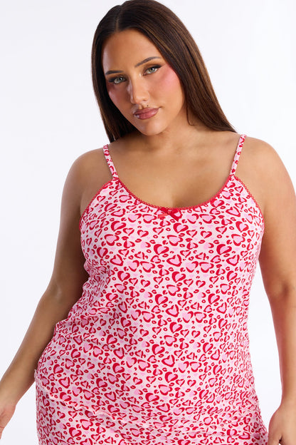 Crazy In Love Cami PJ Short Set - Pink/combo