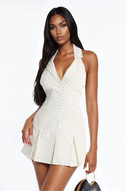 You Have My Heart Sleeveless Mini Dress - Off White